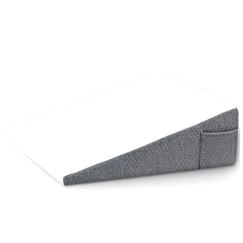 Howhom Wedge Pillow with Foam Top for Sleeping,Reading and Rest, 8 Inch Elevated Support Triangle Bed Pillow for Legs and Back Support with Washable Cover
