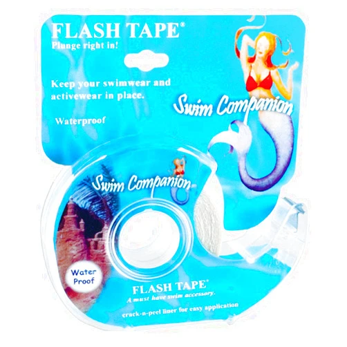 Braza Swim Flash Tape with Exclusive Crack N Peel Liner - Double Sided Clear Adhesive Clothing, Fabric and Body Tape