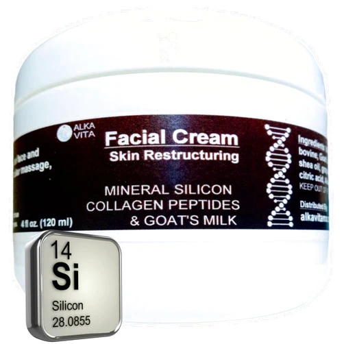 ALKA VITA Face Cream Silicon & Collagen Peptides Skin Rejuvenating Factor Anti-Wrinkle Tensor Effect Natural Ingredients