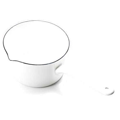 Peohud 37 Oz Enamel Milk Pan, Mini Butter Warmer Pan, Nonstick Saucepan with Pour Spout, Milk Melting Boiling Pot for Stove Top