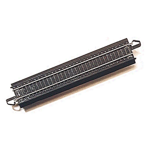 Bachmann Trains - Snap-Fit E-Z TRACK 9” STRAIGHT TRACK (4/card) - STEEL ALLOY Rail With Black Roadbed - HO Scale (44411)