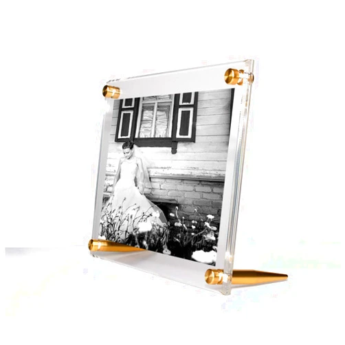 Wexel Art Floating Tabletop Frame, 5x7-Inch Art & Photos, Gold Hardware