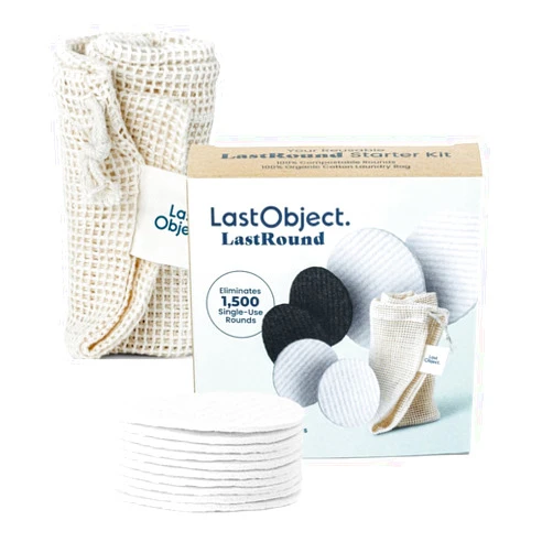 LastObject LastRound Kit - Reusable Cotton Rounds Perfect for Beauty Routines - 2 LastRound Large, 10 LastRound Original, 2 LastRound Pro, Small Laundry Bag