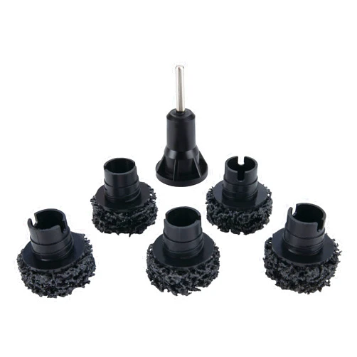 Performance Tool W80105 Wheel Hub Resurfacing Kit - Quick Rust Removal for Lug Studs and Rotors, Fits Power Drill, Includes Holder and 5 Pads