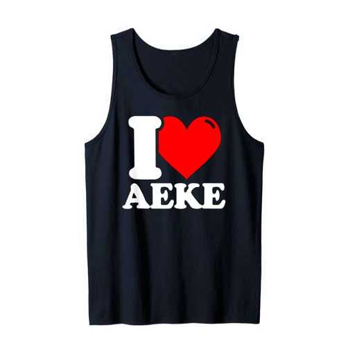 I heart aeke first name I love aeke given name Tank Top