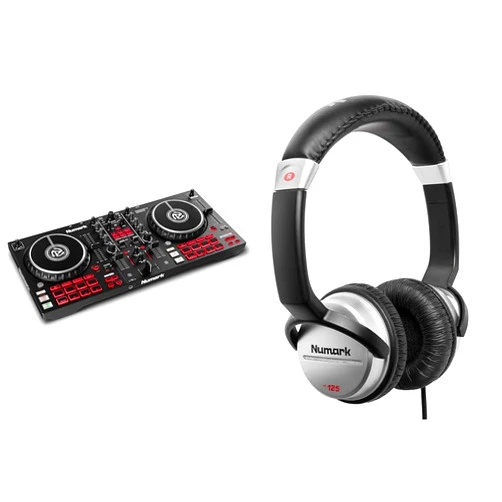 Numark Mixtrack Pro FX + HF125 – 2 Deck DJ Controller For Serato DJ with DJ Mixer, Built-in Audio Interface, and Professional DJ Headphones