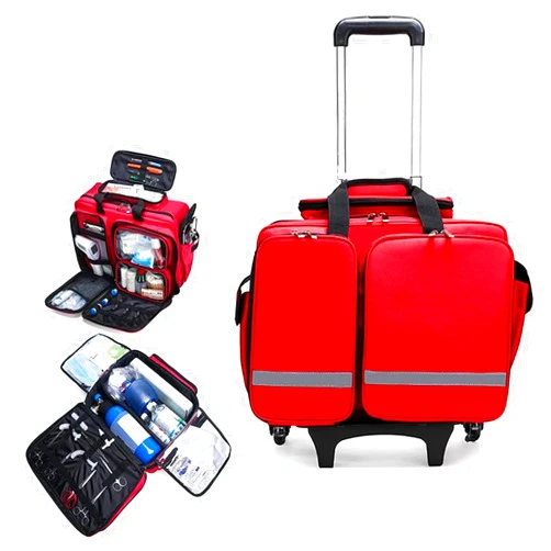 IOCCIOBB Professional First Aid Kit Bag, Large Capacity, Waterproof Emergency Rescue Kit - Ideal for EMT, EMS, Paramedics(A)