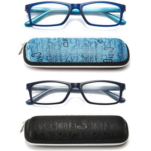 RaoOG Reading Glasses for Men/Women with Spring hinges, Rectangulart Computer Readers
