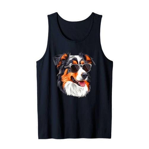 Öaustralianshepherd Australian Shepherd Dog Sunglasses Tank Top