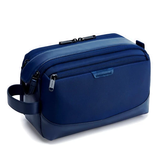 BAGSMART Toiletry Bag for Men, Large Travel Toiletry Organizer, Dopp Kit Water-resistant Shaving Bag for Toiletries Accessories - Nvay Blue
