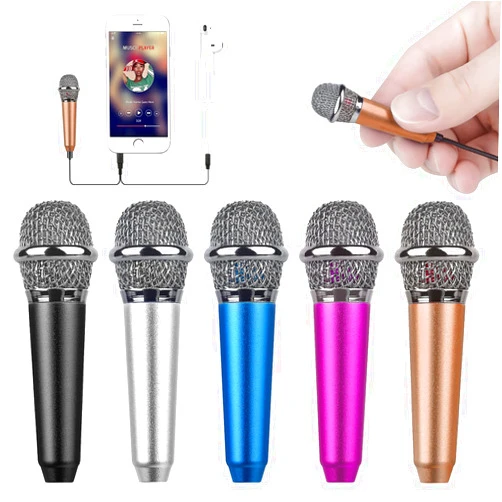 Uniwit Mini Portable Vocal/Instrument Microphone for Voice Video Recording Singing,Vlogging, Podcasting, Tiny Microphone for iPhone Android Phone Computer Latop Notebook Tablet iPad(Golden)