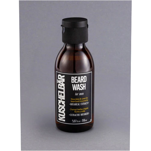 KUSCHELBÄR KUSCHELBAR Beard Shampoo | All-in-One Hair, Body & Beard Wash | Infused with Sandalwood & Botanical Extracts | pH-Balanced Formula | Hydrates, Soothes & Strengthens with Aloe Vera | 3,38 fl.oz
