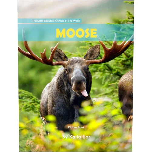 By Katia Sar (Author) Moose: A perfect Coffee Table Picture Book - For Animal Lovers and Wildlife Enthusiasts .