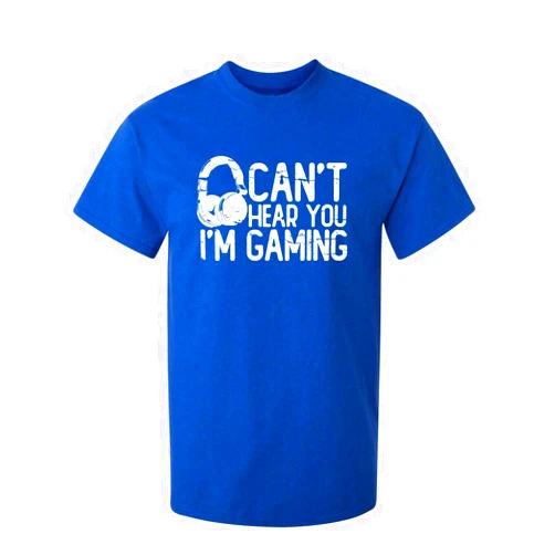 Feelin Good Tees Can't Hear You I'm Gaming Headset Graphic Video Games Gamer Mens Funny T Shirt