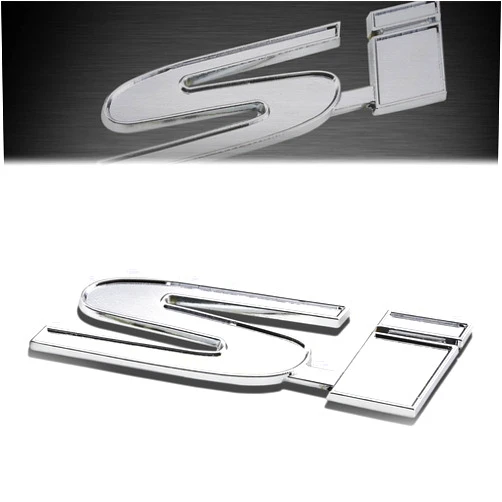 D SOLUTIONS Car Emblems Badges Metal Vehicle Decals Bumper Sticker, Compatible with Si Civic/Eg/Ep/Bb.Cool Car Exterior Accessories Replacement for Motorcycle SUV Pickup Truck, Chrome