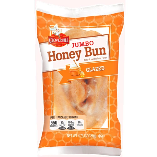 Cloverhill Jumbo Glazed Honeybun, 4.75 Ounce -- 36 per case.