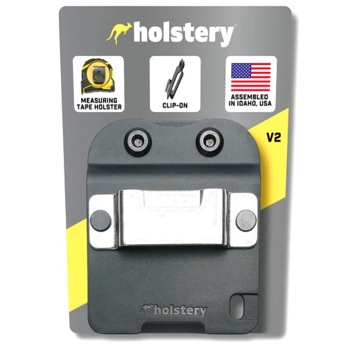 Holstery TapeMaster | Clip-On Tape Measure Holder - Low-Profile Measuring Tape Holster for Your Belt, Tool Bags, Pockets, or Pants