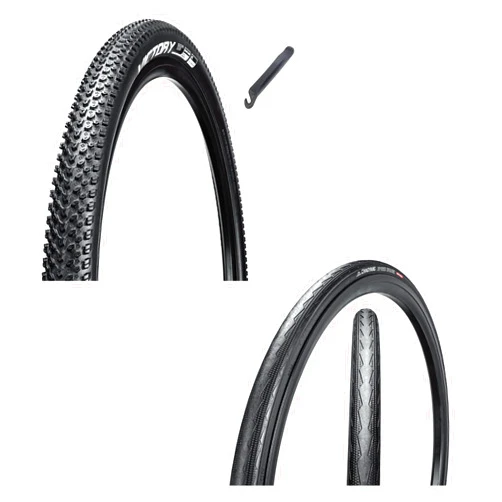 CHAOYANG Chao YANG Mountain Bike Tire Replacement Kit, 26’’×1.95 + Road Bike Tire Set，700x23C，2-Pack