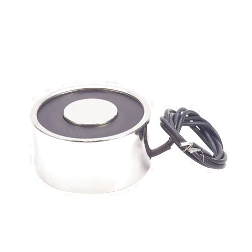 Fielect DC 24V 25Kg/55LB Electric Lifting Magnet Electromagnet Solenoid Lift Holding Circular Suction-Cup Electrical Round Sucker
