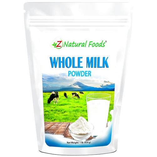 Z Natural Foods Premium Whole Milk Powder - Powdered Milk for Baking, Cooking, Drinks - Dry Milk Powder, Pasteurized, Non-GMO, Gluten-Free, Kosher-Certified, 1 lb