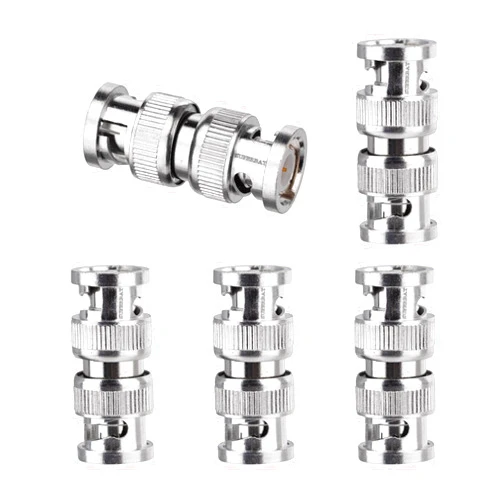 Superbat BNC Adapter 50 Ohm BNC Male to BNC Male Adapter for Ham Radio Antenna CCTV Video Camera System etc. 5pcs