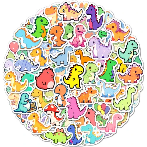 Benresive 100 Pcs Cute Dinosaur Stickers for Kids, Water Bottle Stickers for Kids Waterproof, Vinyl Laptop Kids Stickers Pack, Classroom Prizes Dinosaur Party Favors for Kids