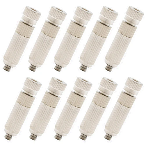 LIDSCURA 10 Pcs High Pressure Misting Nozzles Stainless Steel for Outdoor Cooling Misting System, High Pressure Anti Drip Cleanable, 3/16