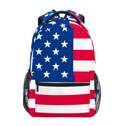 Nander Backpack Travel American Flag School Bookbags Shoulder Laptop Daypack College Bag for Womens Mens Boys Girls