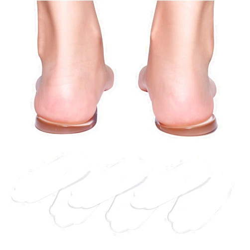 JUMPOW Medial & Lateral Heel Wedge Silicone Insoles, Supination & Pronation Corrective Heel Insoles, Gel Adhesive Shoe Inserts for Foot Alignment, Knock Knee Pain, Bow Legs, O/X Type Leg-3 Pairs