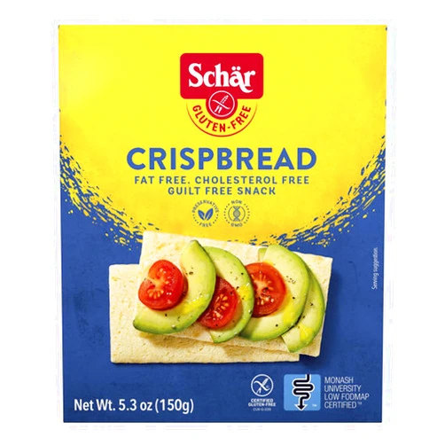 Schar - Crispbread - Certified Gluten Free - No GMO's, Lactose, Fat, Cholesterol, Wheat or Preservatives - (5.3 oz)