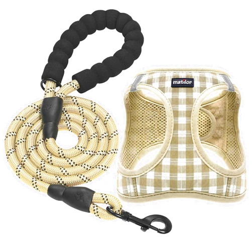 Matilor Dog Harness Step-in Breathable Puppy Cat Dog Vest Harnesses for Small Medium Dogs