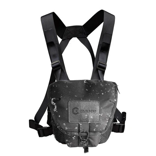 GAIARENA G GAIARENA Binocular Harness Chest Pack, Waterproof Bino Harness with Rangefinder Pouch for 12x42 Binoculars Bino Chest Harness Adjustable Binocular Chest Pack for Hunting Hiking (Mid Size)