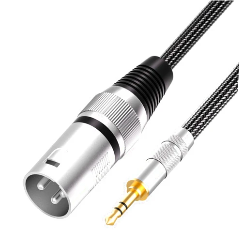 Tisino 3.5mm to XLR Cable Unbalanced Mini Jack 1/8 inch to XLR Male Adapter Microphone Cord - 10ft/3m