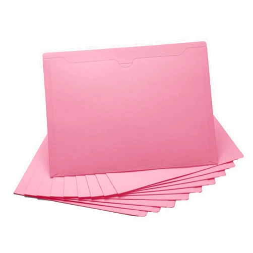 ACTIVITYYA Pink File Jackets, Flat-No Expansion, Letter Size, Reinforced Straight-Cut Tab, 10 Pack
