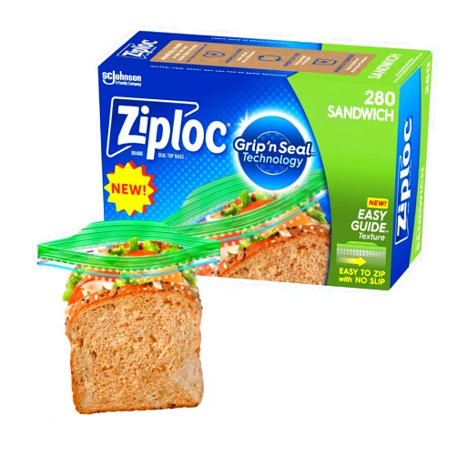 Ziploc Sandwich and Snack Bags, Storage Bags for On the Go Freshness, Grip 'n Seal Technology for Easier Grip, Open, and Close, 280 Count