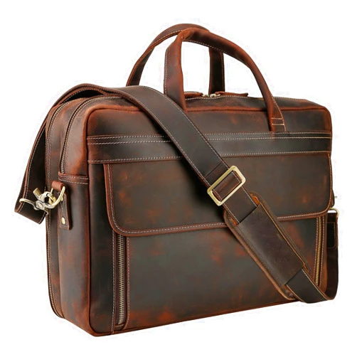 Masa Kawa Leather Briefcase for Men 17