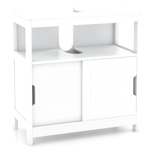Giantex Pedestal Sink Storage Cabinet - Bathroom Vanity Without Vessel Sink, Storage Cabinet, Bathroom Space Saver Organizer, 24