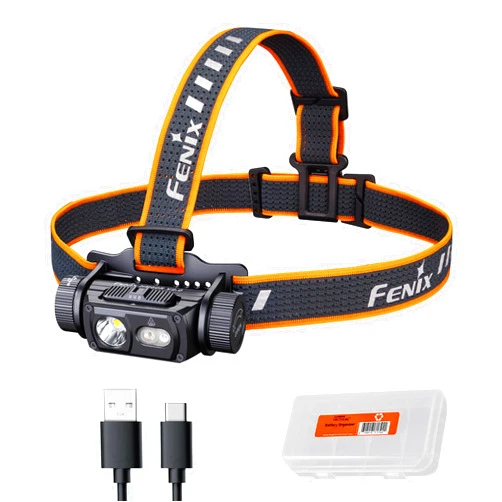 Fenix HM60R V2.0 1600 Lumens Rechargeable Headlamp, USB-C Fast Charging, Spotlight & Floodlight with Red Light, Lightweight Waterproof LED Head Lamp for Camping, Hiking, Caving, Work