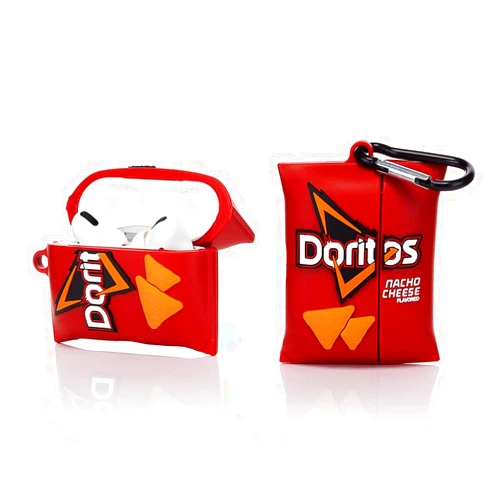 YLFYSF Airpods Pro Silicone Case 3D Cartoon Funny Cute Cover Compatible for Apple Airpods Pro [Snacks Food Series 1] (Tortilla Chips Doritos)