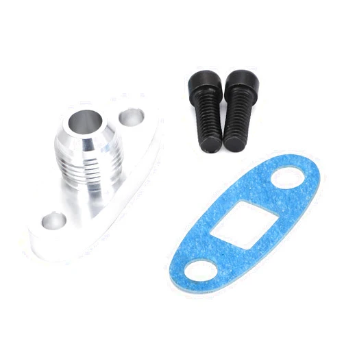 PTNHZ RACING PTNHZ AN10 Male Turbo Oil Feed Inlet Flange Adapter Kit w/Gasket For For T3 T4 T04 GT30-GT55