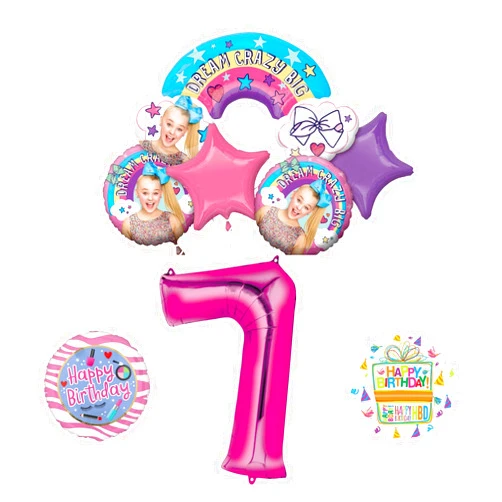 Mayflower Products Anagram Jo Jo 7th Birthday Balloon Bouquet Decorations and Party Supplies