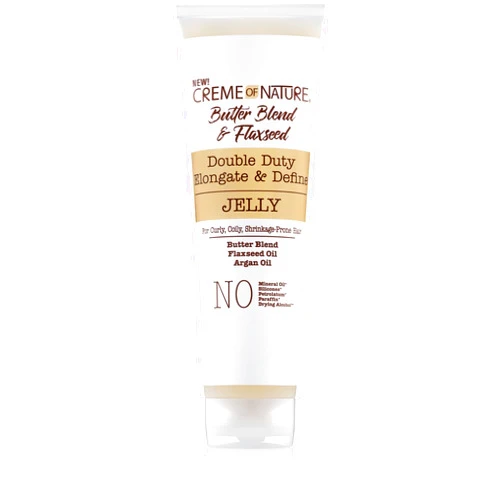 Creme of Nature, Curl Elongater, Butter Blend, Argan Oil, Flaxseed Oil, Curl Jelly for Defining Hydration, 8.45 Oz