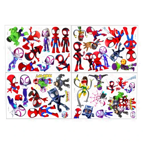 Joi-Fun 37PCS Spideyman PVC wall Stickers for Kids. Self - Adhesive, Removable, Great for Boys' Rooms, Nurseries, and Play Areas.