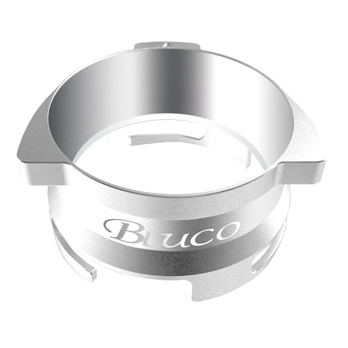 BLUCO Coffee Dosing Funnel 54mm Espresso Coffee Accessories Hands-Free with Aluminium for Sage Breville 8 Series Portafilter (54MM, silver)