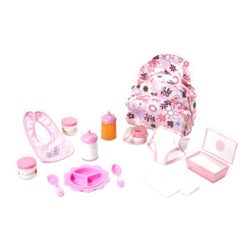 Melissa & Doug Doll Feeding and Changing Accessories - Bib, Bag, Diaper, Wipes, Utensils, Bottles 7.30 high x 11.20 Wide x 14.30 deep