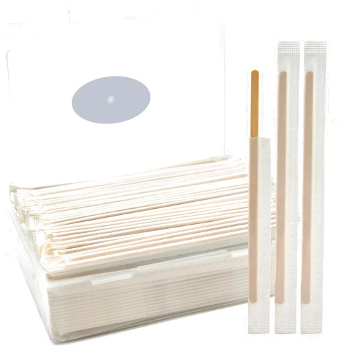 Boesma Bamboo Coffee Stirrers Individually Wrapped 200 Count in Storage Box – Coffee Stir Sticks 5.5 inch Coffee Bar Disposable individually wrapped coffee stirrers for Coffee and Cocktail