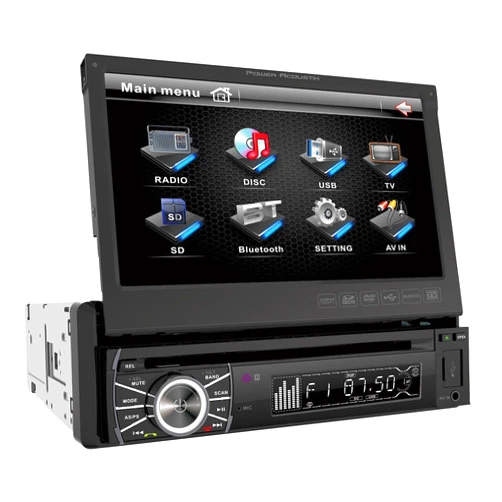 Power Acoustik PTID-8920B In-Dash DVD AM/FM Receiver with 7-Inch Flip-Out Touchscreen Monitor and USB/SD Input