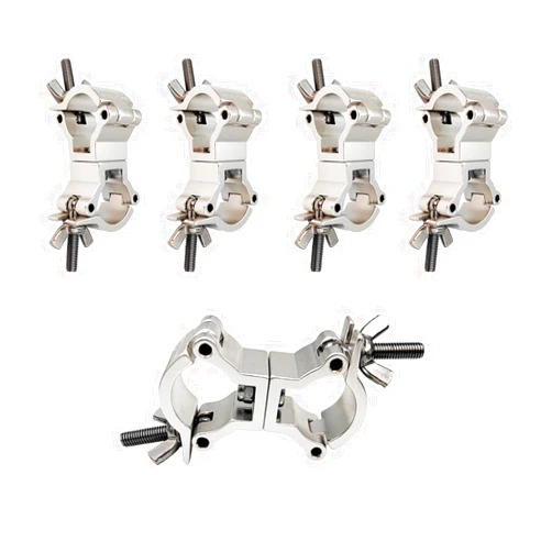 Deergo Stage Lighting Clamp Truss Swivel Coupler Clamps Heavy Duty Aluminum Alloy 110LBs Truss Clamps Fit 32-35mm OD Pipe 5 Pack