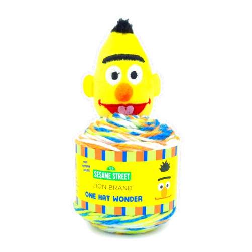 Lion Brand Yarn Sesame Street One Hat Wonder Yarn, Bert, 1 Cake