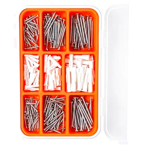 Ikea FIXA 260-piece Screw and Plug Set with TSS Cotton Balls (5 Pieces)